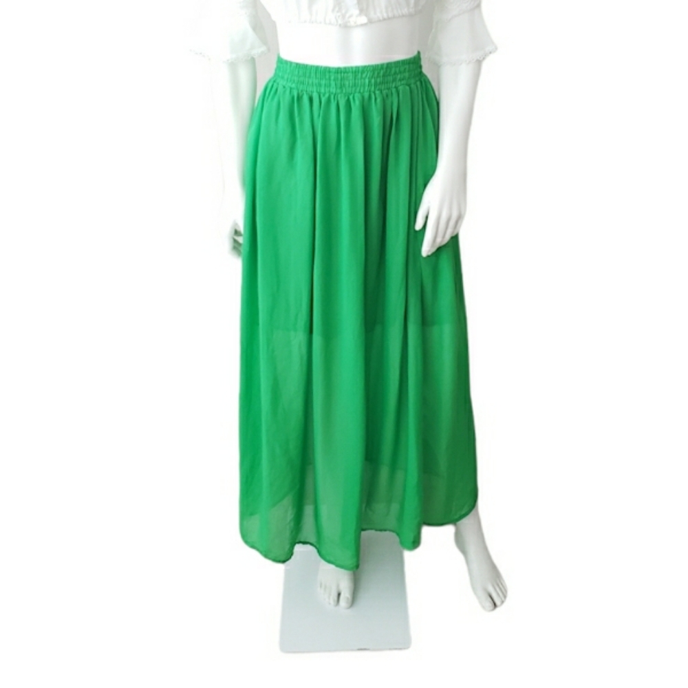 Seductions Green Midi - Maxi Hi Lo Skirt
